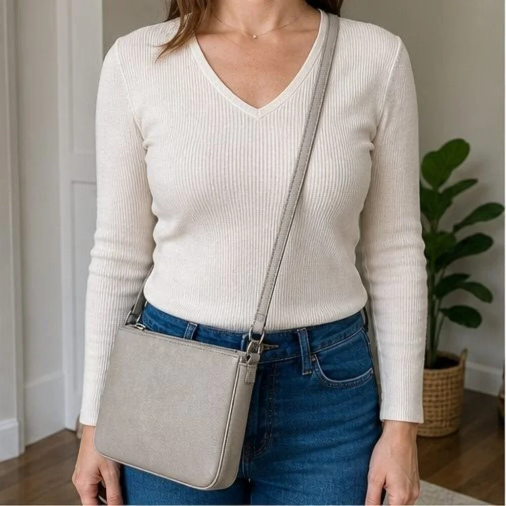 Navy Zip Crossbody Bag